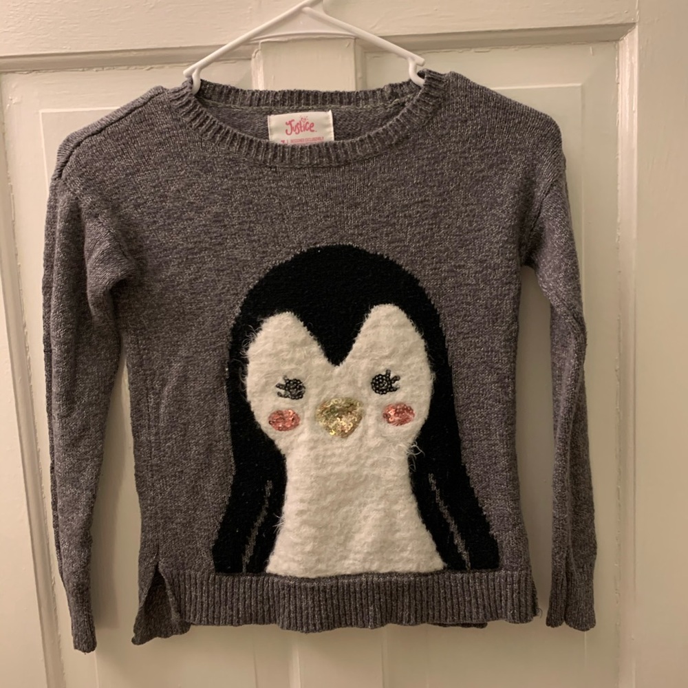 Small girl’s penguin sweater from Justice